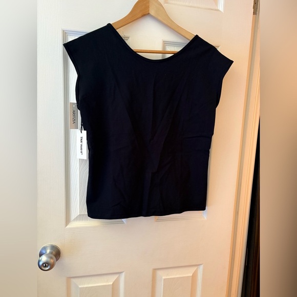 TNA Aritzia NWT hold it times t-shirt black XL open back - Picture 2 of 11